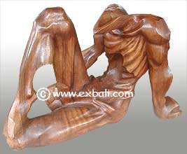 Abstract man wooden statue