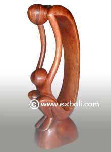 Abstract balinese wood carving