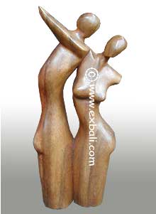 Abstract wood carving