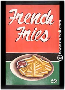 French Fries sign board