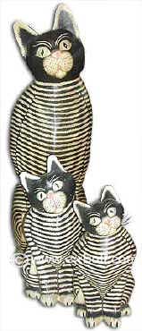 Three striped cats