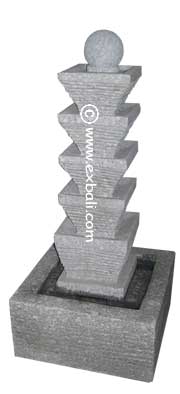Tiered Bali stone water feature
