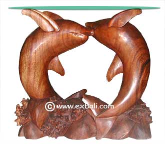 Twin Dolphin console table