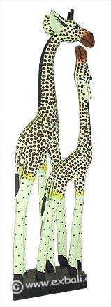 Giraffe mother and baby