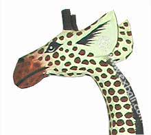 Spotted giraffe head