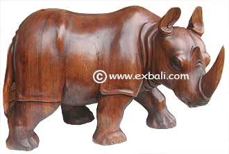 Rhino wood carving