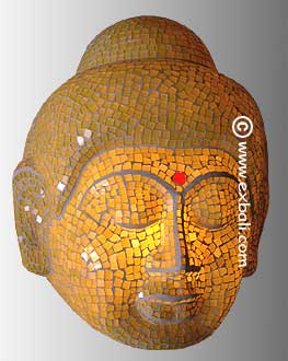 Mosaic Glass Buddha head lampshade