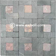Natural mosaic stone flooring.