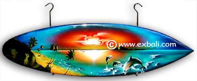 Airbrushed Surfing Souvenirs from Bali