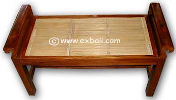 Combination Teak Bamboo Piano stool