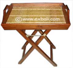 Folding tray set made from Teak Bamboo