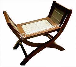 Folding vanity stool