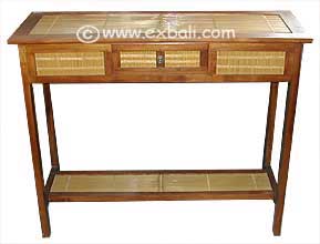 Teak Bamboo Console