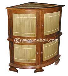 Short Corner shelf with doors