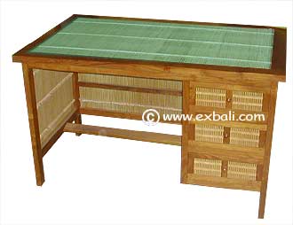 Combination desk with drawers