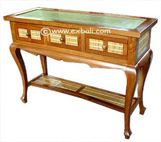 Combination Teak Bamboo Console