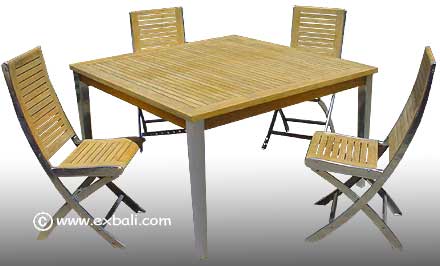 Teak Alloy outdoor furniture set
