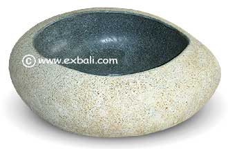 Basin made from river rock