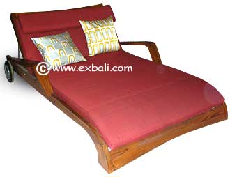 Teak Double lounger