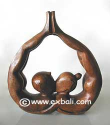 Abstract wood carvings
