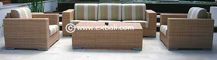 All weather wicker lounge suite