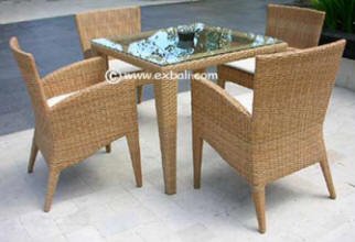 Allweather wicker dining furniture