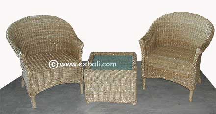 Banana leaf furniture setting
