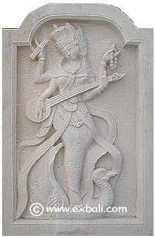 Balinese dancer stone carving