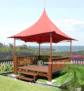 Custom gazebo with Canvas roof
