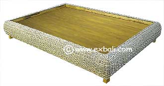 Bed woven from Banana Leaf