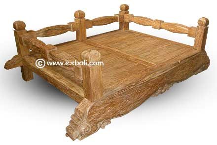 Chunky teak daybed