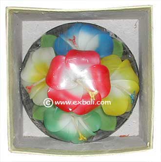 Bali flower candle
