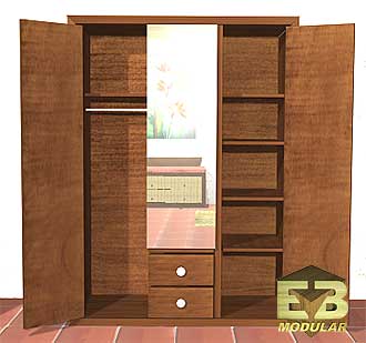 3 door closet