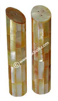 Yellow MOP salt and pepper shakers