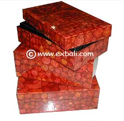 Red coral boxes
