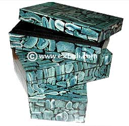 Blue coral boxes