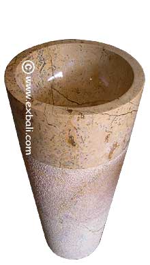 Pink textured marble basin