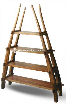 rustic recycled teak shelf / rack