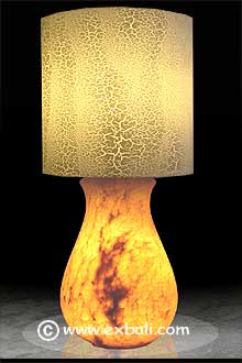 Onyx vase lamp with lampshade