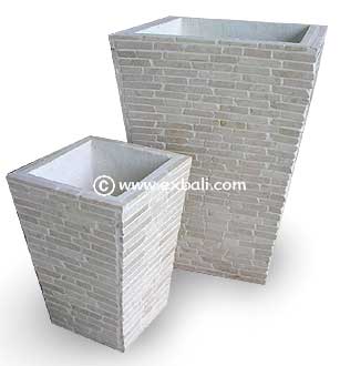 Marble finger brick planter