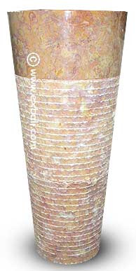 Textured marble basin 