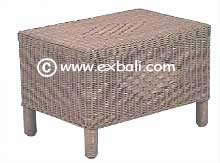 Rattan ottoman