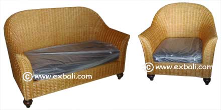 Two seater sofa and Single chair