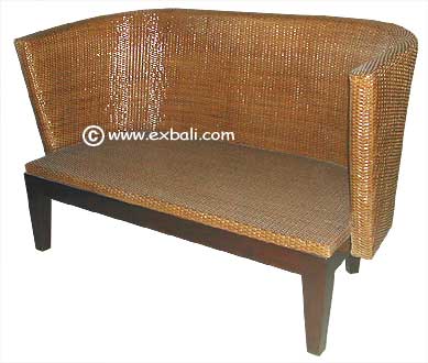 2 seater sofa made from rattan peel