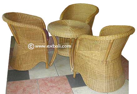 Casual rattan furniture setting
