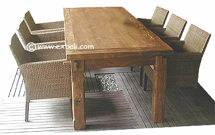 rattan dining setting