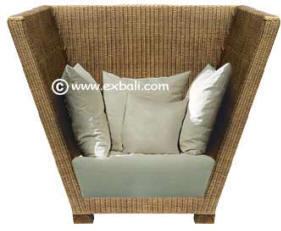 Rattan booth chair