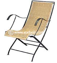Metal frame rattan chair