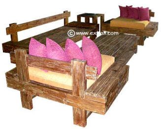 Recycled teak lounge suite