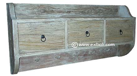 "whitewash wall cabinet made from recycled teak